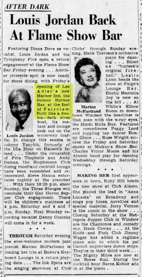 Harbor Inn (Harbor Bar) - Apr 24 1959 Article On Name Change